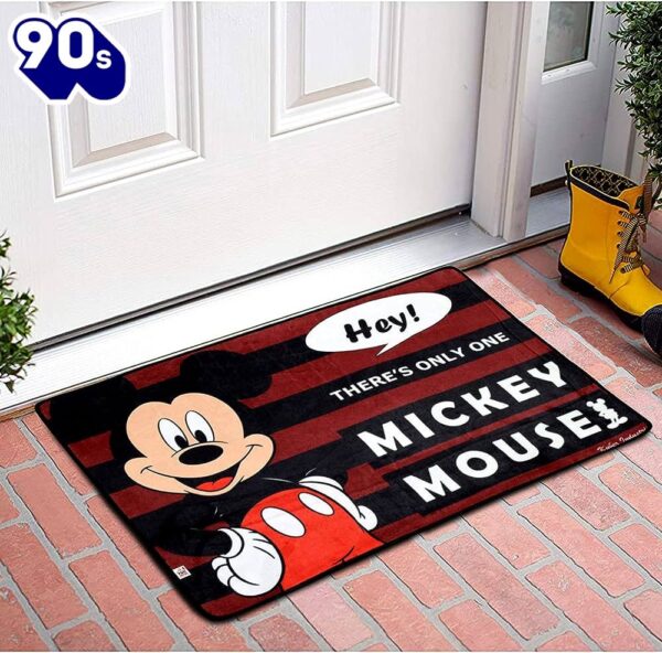 Fun Homes Mickey Mouse Printed Heavy Duty Indoor Outdoor Anti-Slip Rubber Door Mat
