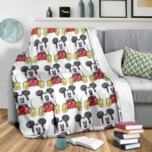 Funny Mickey Fleece Blanket For Fans 2 Funny Mickey Fleece Blanket For Fans 3