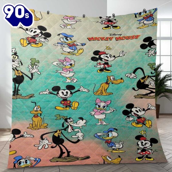 Funny Mickey Mouse Love Friend Cartoon Disney Ver6 Gift Lover Blanket