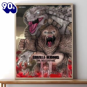 Godzilla X Kong The New Empire 2024 Movie Poster Canvas Wall Art