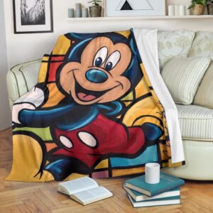 Graphic Art Mickey Mouse Fleece Blanket For DN Fans 1