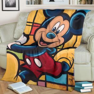 Graphic Art Mickey Mouse Fleece Blanket For DN Fans 1 Graphic Art Mickey Mouse Fleece Blanket For DN Fans 2