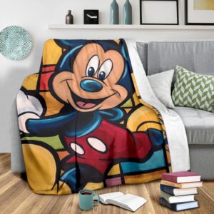 Graphic Art Mickey Mouse Fleece Blanket For DN Fans 2 Graphic Art Mickey Mouse Fleece Blanket For DN Fans 3