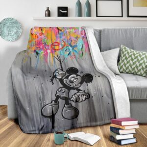 Graphic Mickey Fleece Blanket For DN Fans 3