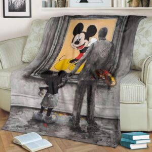Graphic Walt And Mickey Mouse Fleece Blanket Bedding Decor Fans 2