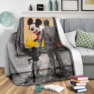 Graphic Walt And Mickey Mouse Fleece Blanket Bedding Decor Fans 3