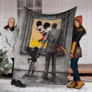 Graphic Walt And Mickey Mouse Fleece Blanket Bedding Decor Fans 6