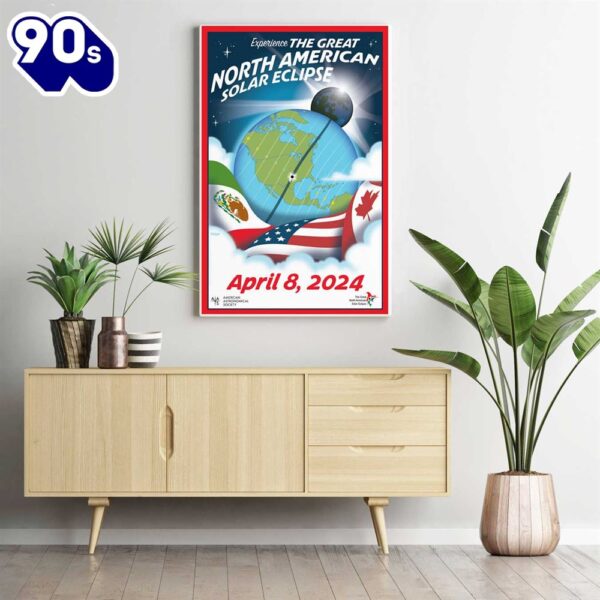 Great North American Solar Eclipse 2024 Canvas
