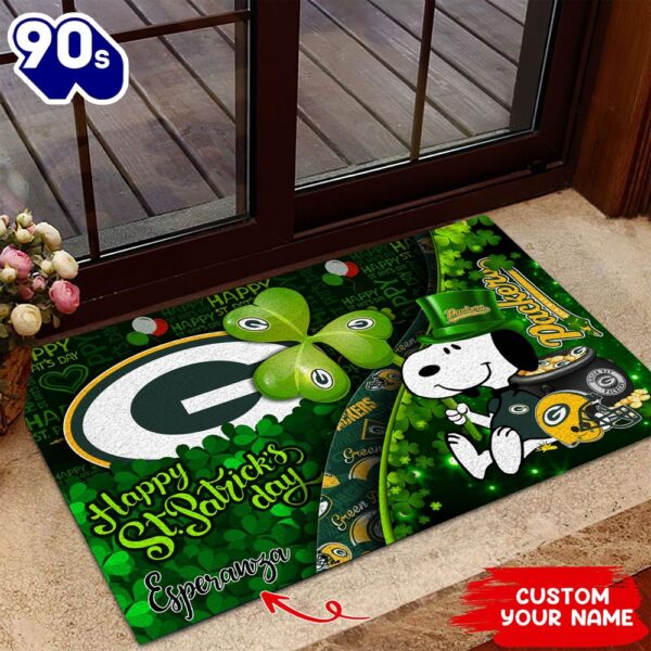 Green Bay Packers NFL-Custom Doormat The Celebration Of The Saint Patrick’s Day
