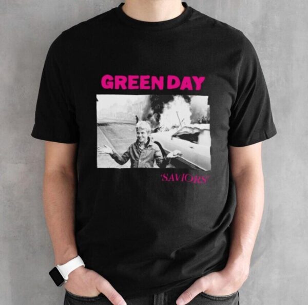 Green Day Band Tour 2024 SAVIORS New TEE Unisex Black