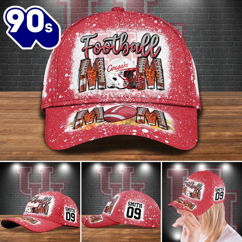 Houston Cougars Bleached Cap Custom Your Name And Number NCAA Cap Houston Cougars Bleached Cap Custom Your Name And Number NCAA Cap