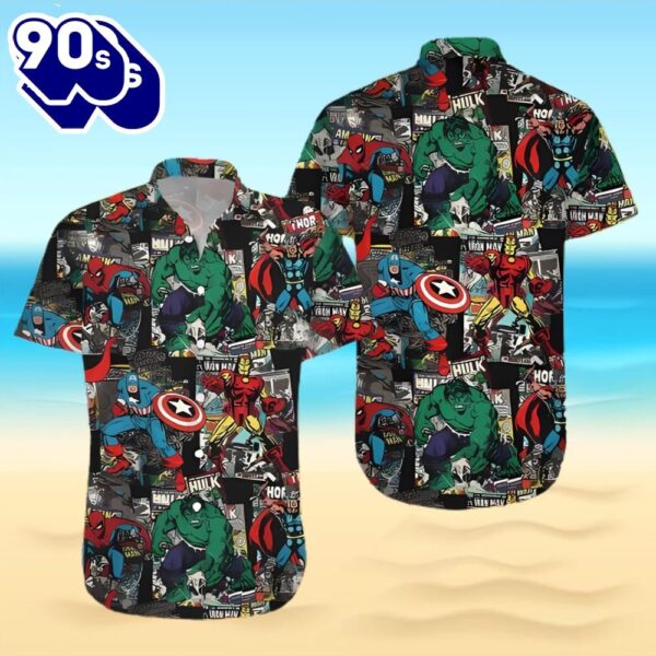 Hulk Hawaiian Shirt, Super Heros Marvel Hawaiian Shirt