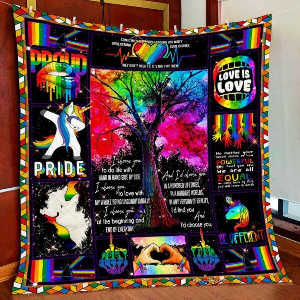 I Choose You Proud Lgbt All Season Quilts Blanket Super King Queen Twin Size
