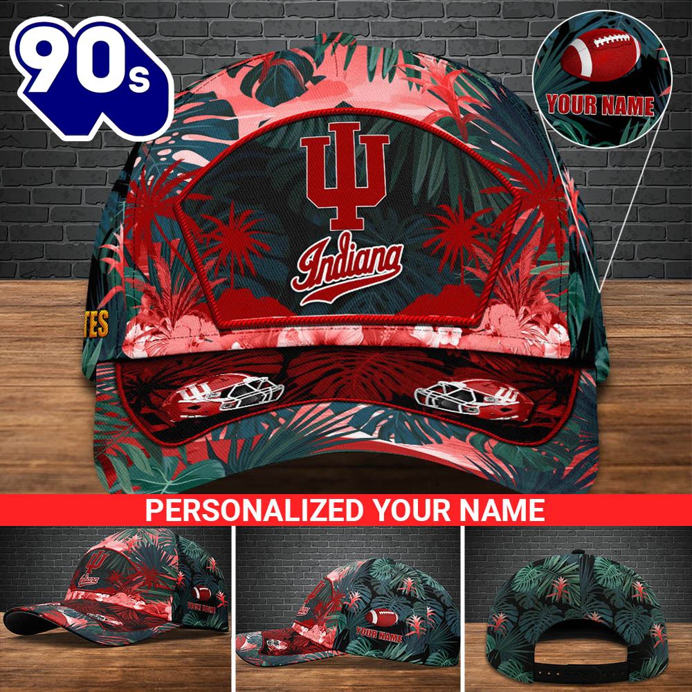 Indiana Hoosiers Football Team Cap Personalized Your Name NCAA Cap Indiana Hoosiers Football Team Cap Personalized Your Name NCAA Cap