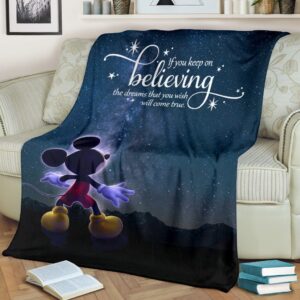 Keep On Believing Mickey Mouse Fleece Blanket Fans 1 Keep On Believing Mickey Mouse Fleece Blanket Fans 2