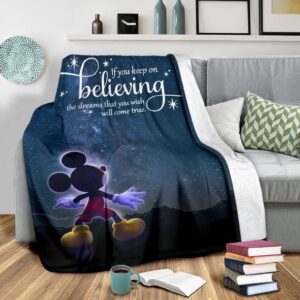 Keep On Believing Mickey Mouse Fleece Blanket Fans 2 Keep On Believing Mickey Mouse Fleece Blanket Fans 3