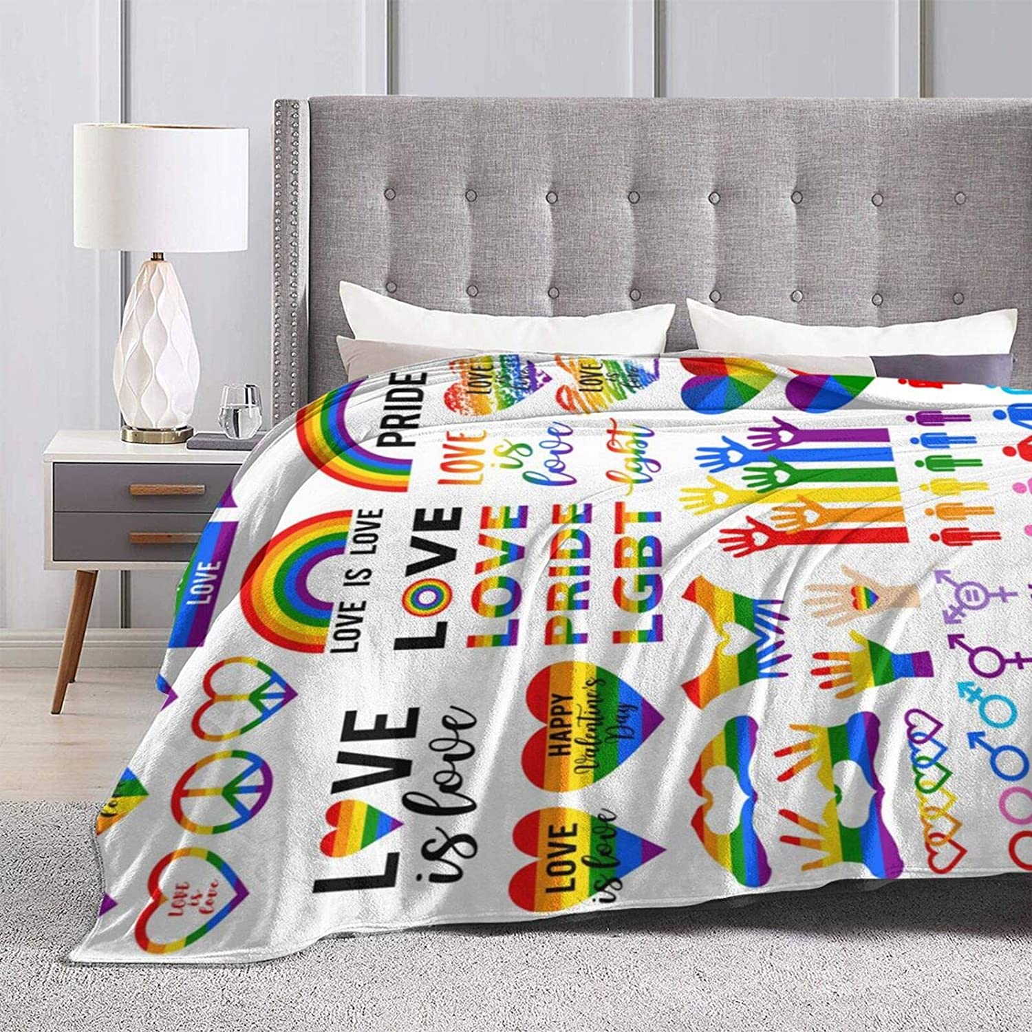 LGBT Gay Pride Rainbow Flag Blanket for Kids Adults Women,Soft Fleece Throw Blanket for couple gay man LGBT Gay Pride Rainbow Flag Blanket for Kids Adults Women,Soft Fleece Throw Blanket for couple gay man