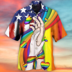 LGBT Hand Love Style Hawaiian…
