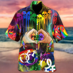LGBT Skull Pride Style Hawaiian Shirt 1