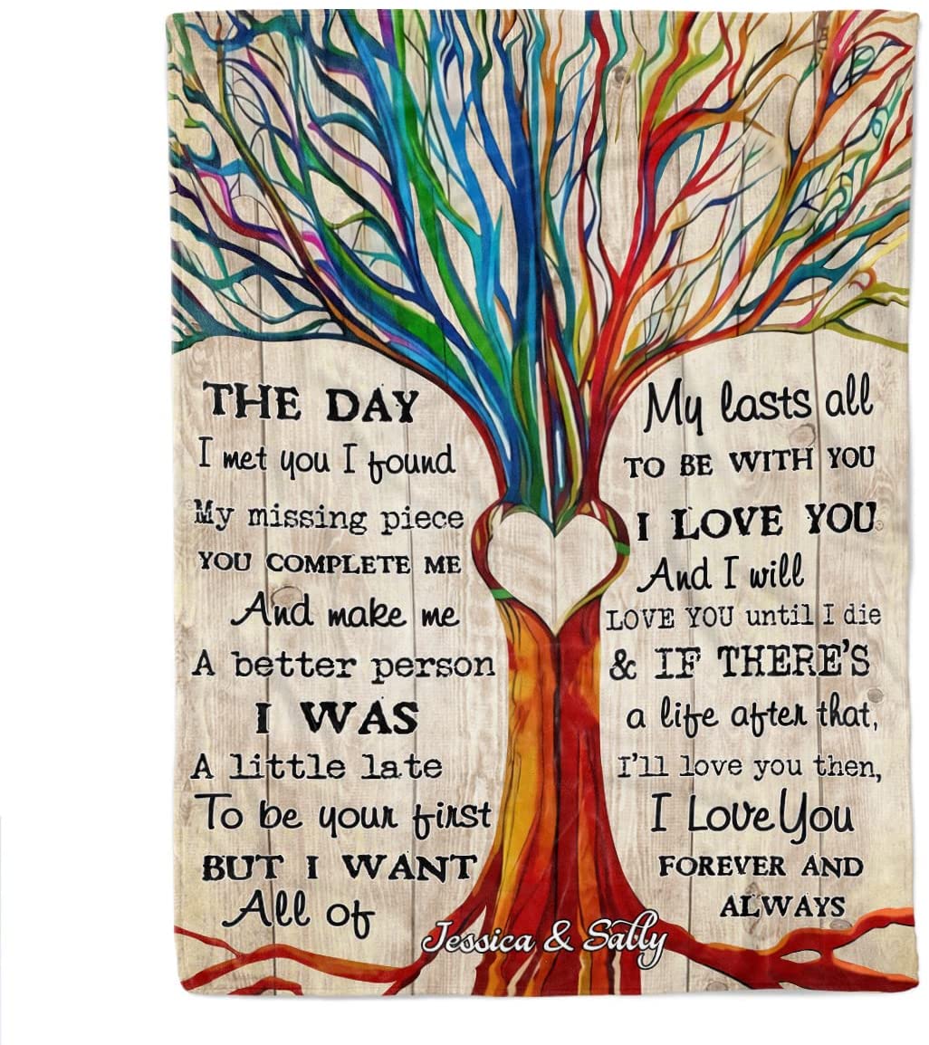 Lgbt Gay Pride Blanket With Personalized Couple'S Name Rainbow Tree Lesbian Gay Trans Bisexual Blanket Lgbt Gay Pride Blanket With Personalized Couple'S Name Rainbow Tree Lesbian Gay Trans Bisexual Blanket