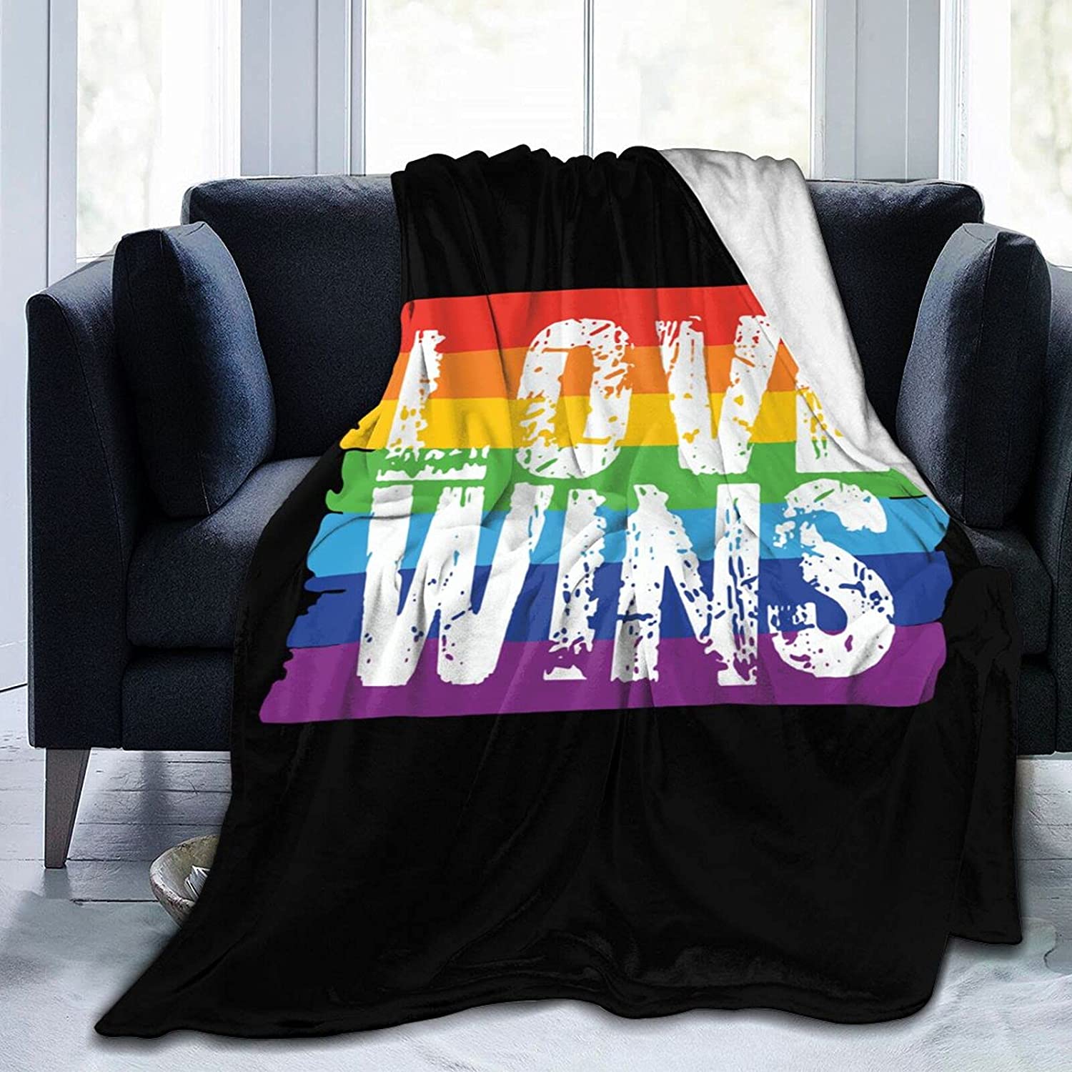 Lgbt Gay Pride Love Wins Flannel Fleece Throw Blankets For Bed Sofa Living Room Soft Blanket For Lesbian Lgbt Gay Pride Love Wins Flannel Fleece Throw Blankets For Bed Sofa Living Room Soft Blanket For Lesbian