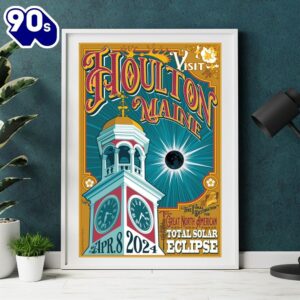 Maine Eclipse Poster Canvas 2024