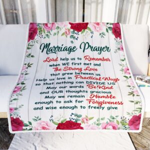 Valentine Day Marriage Prayer Forgiveness Fleece Throw Blanket