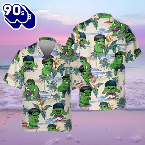 Marvel Hulk Hawaiian Shirt, Captain America Hawaiian Shirt