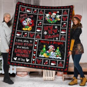 Merry Christmas Mickey Quilt Blanket Xmas Gift DN Fans 1