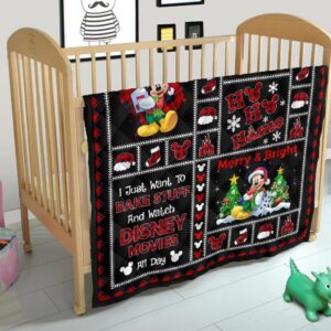 Merry Christmas Mickey Quilt Blanket Xmas Gift DN Fans 7 Merry Christmas Mickey Quilt Blanket Xmas Gift DN Fans 7