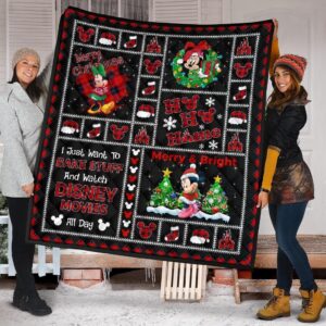 Merry Christmas Minnie Quilt Blanket Xmas DN Fans 1