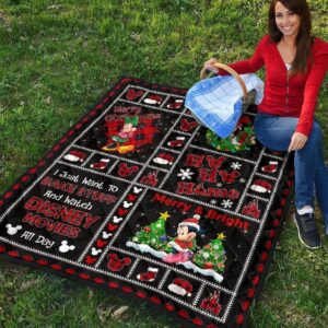 Merry Christmas Minnie Quilt Blanket Xmas DN Fans 3 Merry Christmas Minnie Quilt Blanket Xmas DN Fans 12