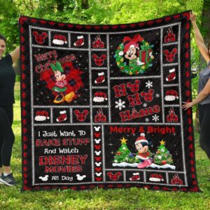 Merry Christmas Minnie Quilt Blanket Xmas DN Fans 8 Merry Christmas Minnie Quilt Blanket Xmas DN Fans 8