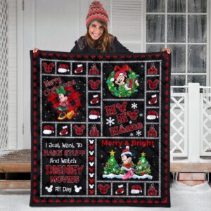 Merry Christmas Minnie Quilt Blanket Xmas DN Fans 9 Merry Christmas Minnie Quilt Blanket Xmas DN Fans 9