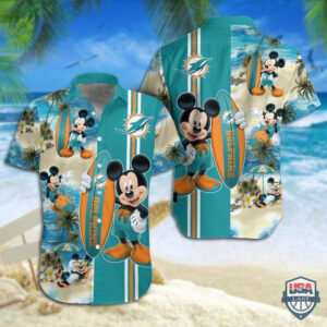 Miami Dolphins Mickey Mouse Hawaiian…