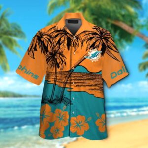 Miami Dolphins Short Sleeve Button…