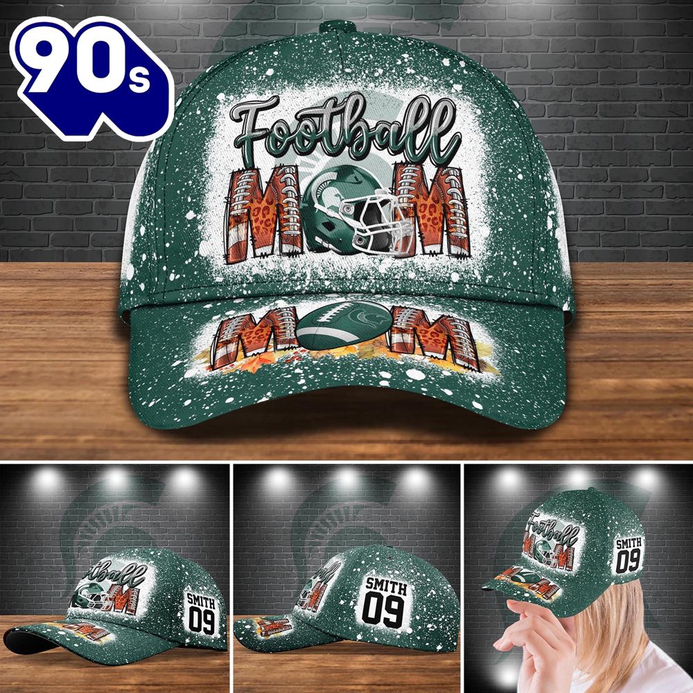 Michigan State Spartans Bleached Cap Custom Your Name And Number NCAA Cap Michigan State Spartans Bleached Cap Custom Your Name And Number NCAA Cap
