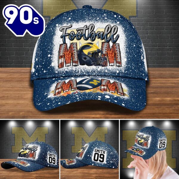 Michigan Wolverines Bleached Cap Custom Your Name And Number NCAA Cap