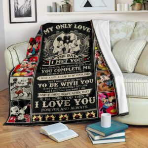 Mickey Minnie Fleece Blanket My Only Love The Day I Met You Fans 1