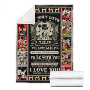 Mickey Minnie Fleece Blanket My Only Love The Day I Met You Fans 7