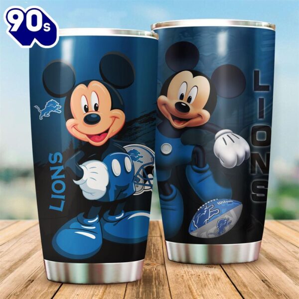 Mickey Mouse Detroit Lions NFL Football Teams Big Logo 19 Gift For Fan Travel Tumbler