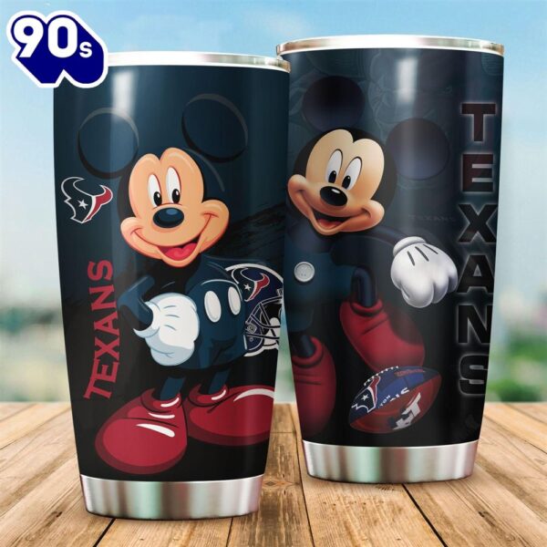 Mickey Mouse Houston Texans NFL Football Teams Big Logo 3 Gift For Fan Travel Tumbler