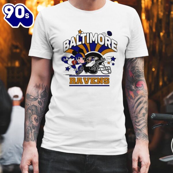 Mickey Mouse Player Baltimore Ravens Football Shirt