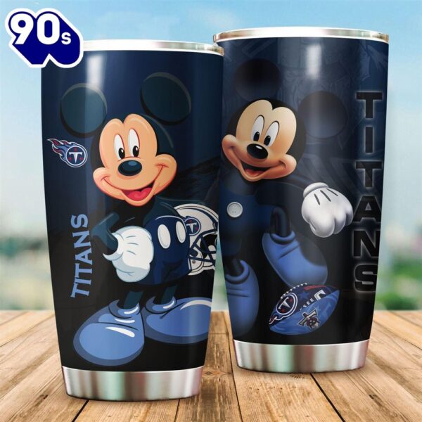 Mickey Mouse Tennessee Titans NFL Football Teams Big Logo 7 Gift For Fan Travel Tumbler