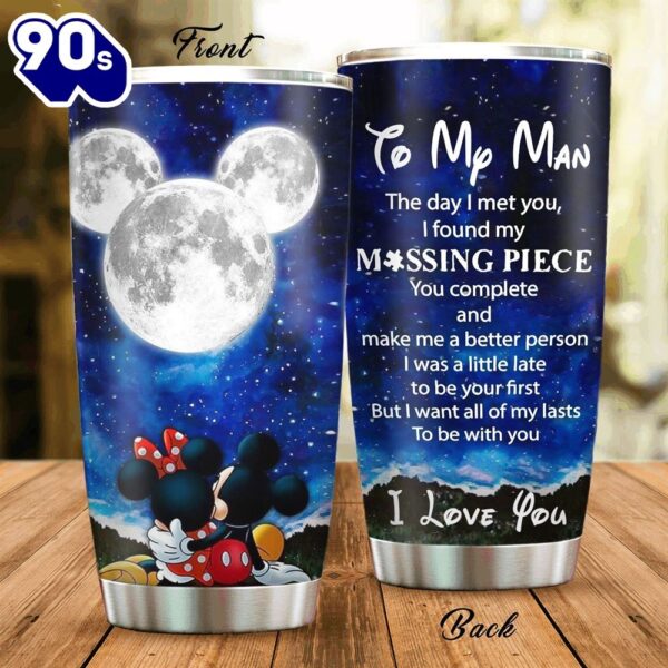 Mickey Mouse To My Man Gift For Lover Day Travel Tumbler