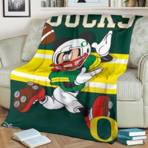 Mickey Plays Ducks Fleece Blanket For Football Fans 2
