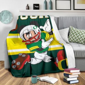 Mickey Plays Ducks Fleece Blanket For Football Fans 3