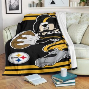 Mickey Plays Steelers Fleece Blanket For Football Fan 7462 Fans 1