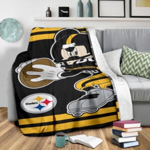 Mickey Plays Steelers Fleece Blanket For Football Fan_7462 Fans 2 Mickey Plays Steelers Fleece Blanket For Football Fan 7462 Fans 3