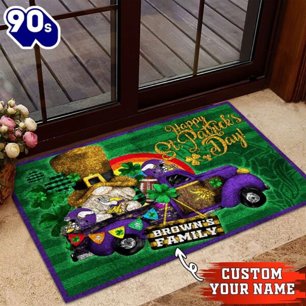 Minnesota Vikings NFL-Custom Doormat For The Celebration Of Saint Patrick’s Day